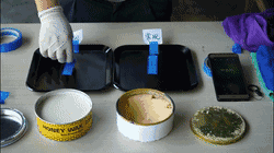 同一時(shí)間使用蜜蠟250的模具在差不多2秒后就掉落在桌面上，但使用常規(guī)蠟的模具還是牢牢地穩(wěn)固貼在模具上，附著力十分強(qiáng)，由此可見使用蜜蠟250的脫膜效果更勝一籌。